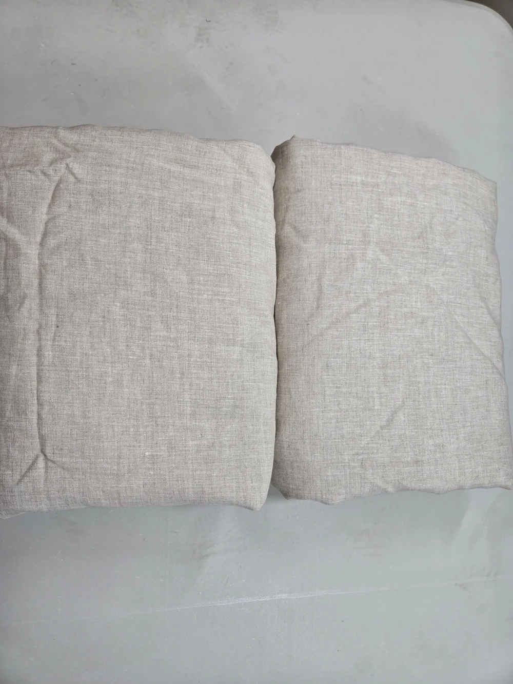 NWOT QUINCE Set Of 2 48x84 European Linen True Blackout Curtains Flax 9969